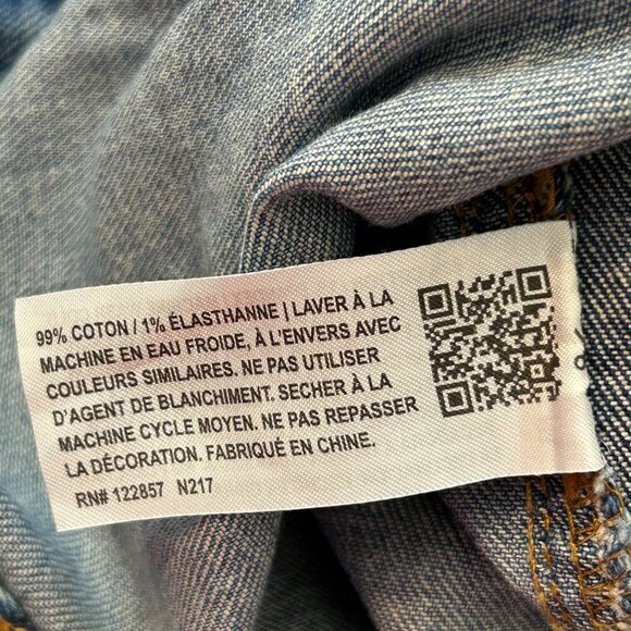 ThreadFast Apparel 370J Unisex XL Light Blue Denim Jacket | Sustainable Styles - Picture 8 of 8